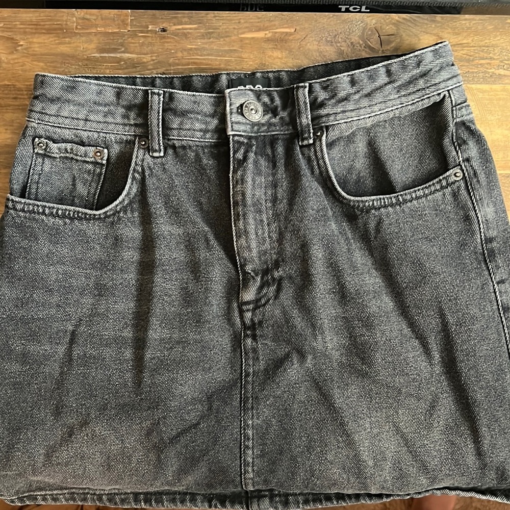 Urban Outfitters BDG Lila Grey Mini Jean Skirt